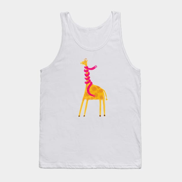 Giraffe in a scarf Tank Top by Tascha